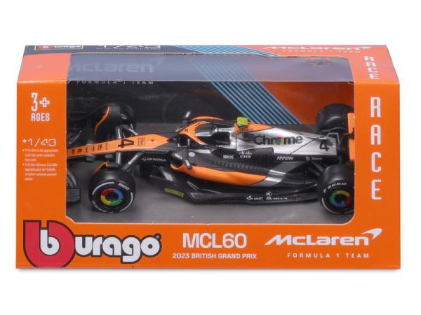 Bburago 1 /43 F1 versenyautó - Mclaren MCL60 #4 (Lando Norris