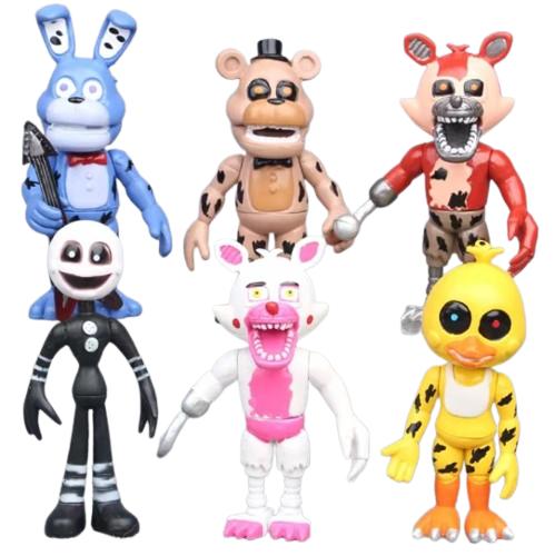 Műanyag figura tortadísz - Five Nights At Freddy's FNAF 6 db-os